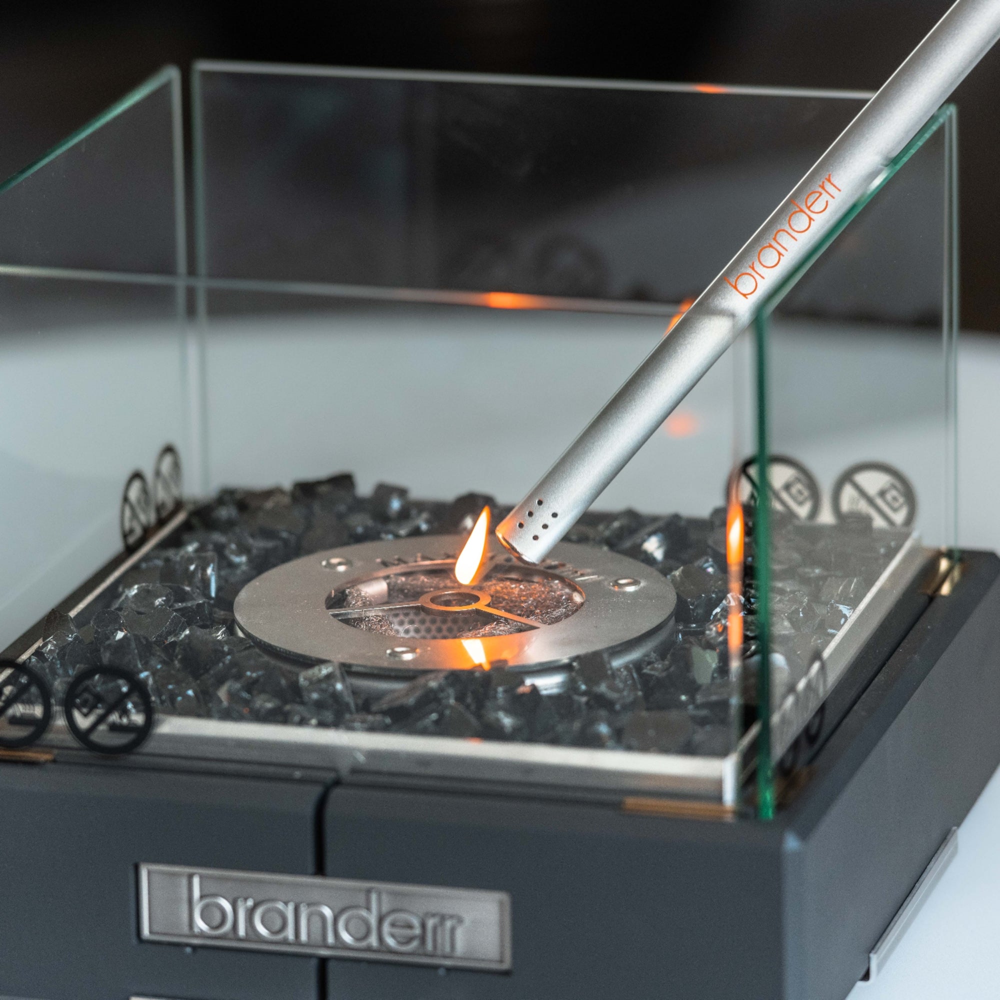 tafelhaard primo antraciet met aansteker