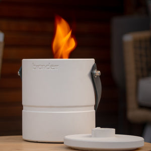 tafelhaard luna gebroken wit met vlam